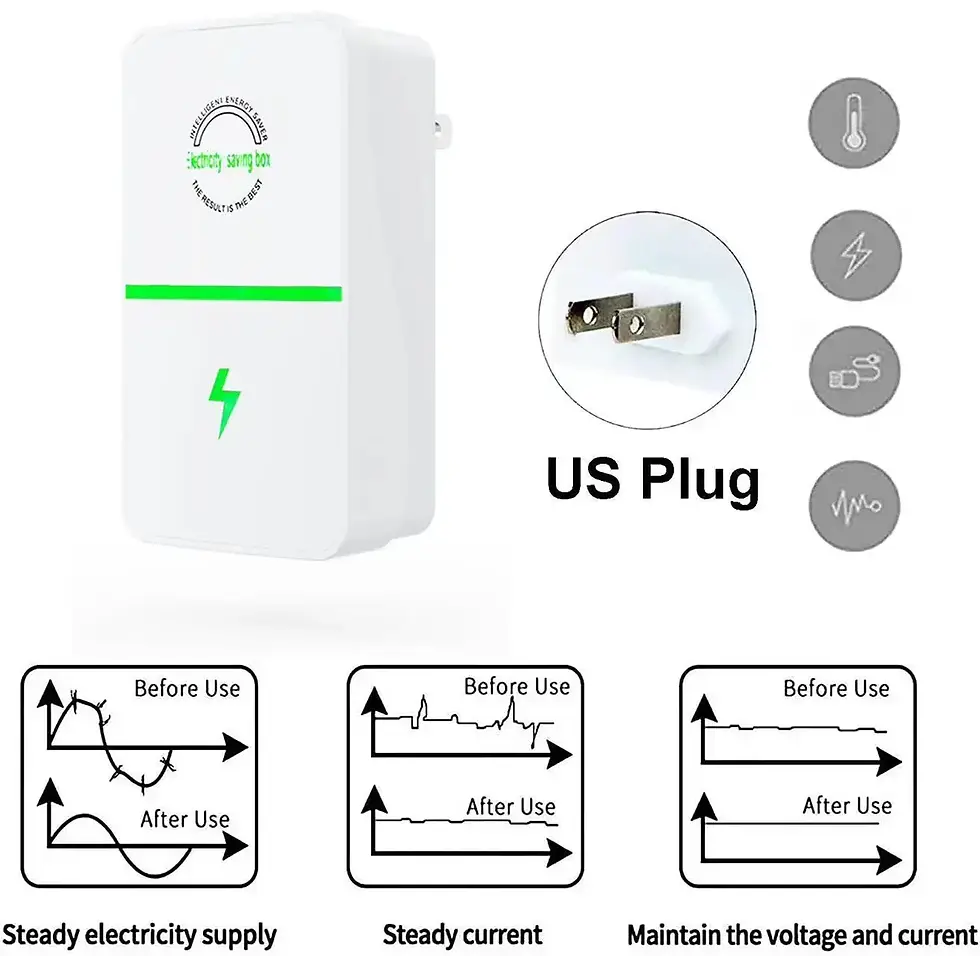 Thumbnail: Smart Power Saver Box – Electricity Saving Device for Home Office US Plug