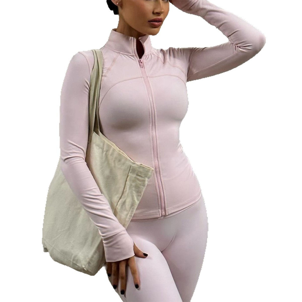 Women’s Long Sleeve Jacket & Yoga Pants Set Comfortable Active Two Piece