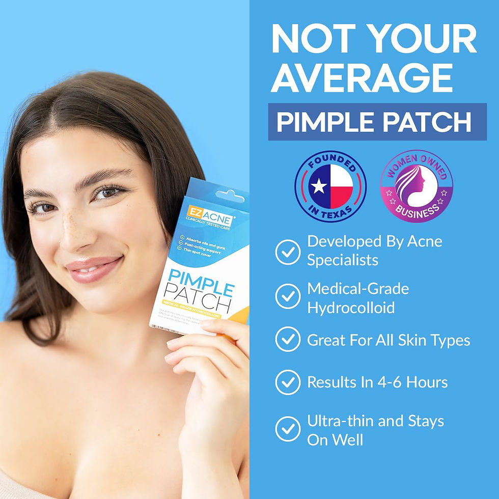 Thumbnail: Woman holding Pimple Patch packaging with text: Not Your Average Pimple Patch.