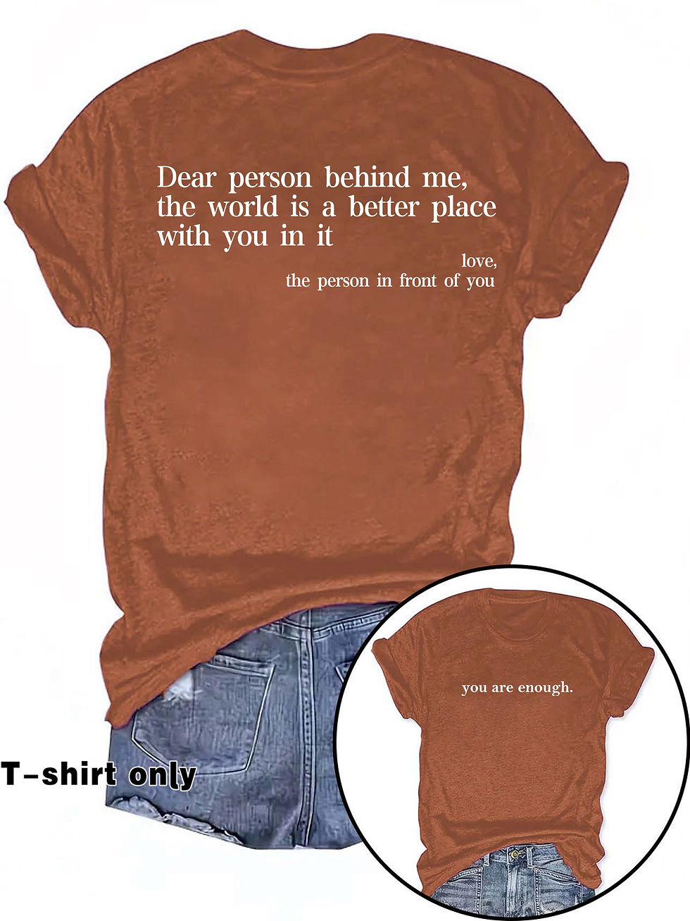 Thumbnail: You are enough printed t-shirts