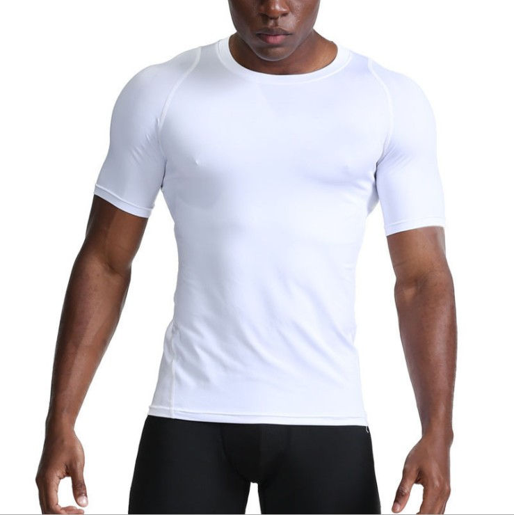Thumbnail: Men's Slimming Compression Crew Neck Sports T- Shirt - Short Sleeve Body Shaper