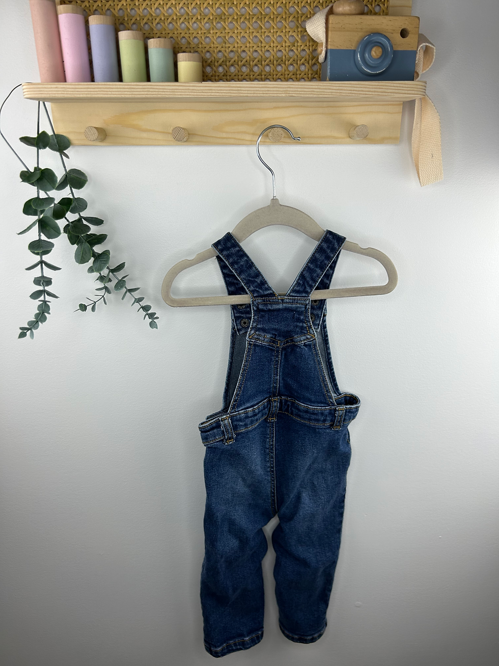 Thumbnail: Joe Fresh Denim Overalls with Heart Pocket Front