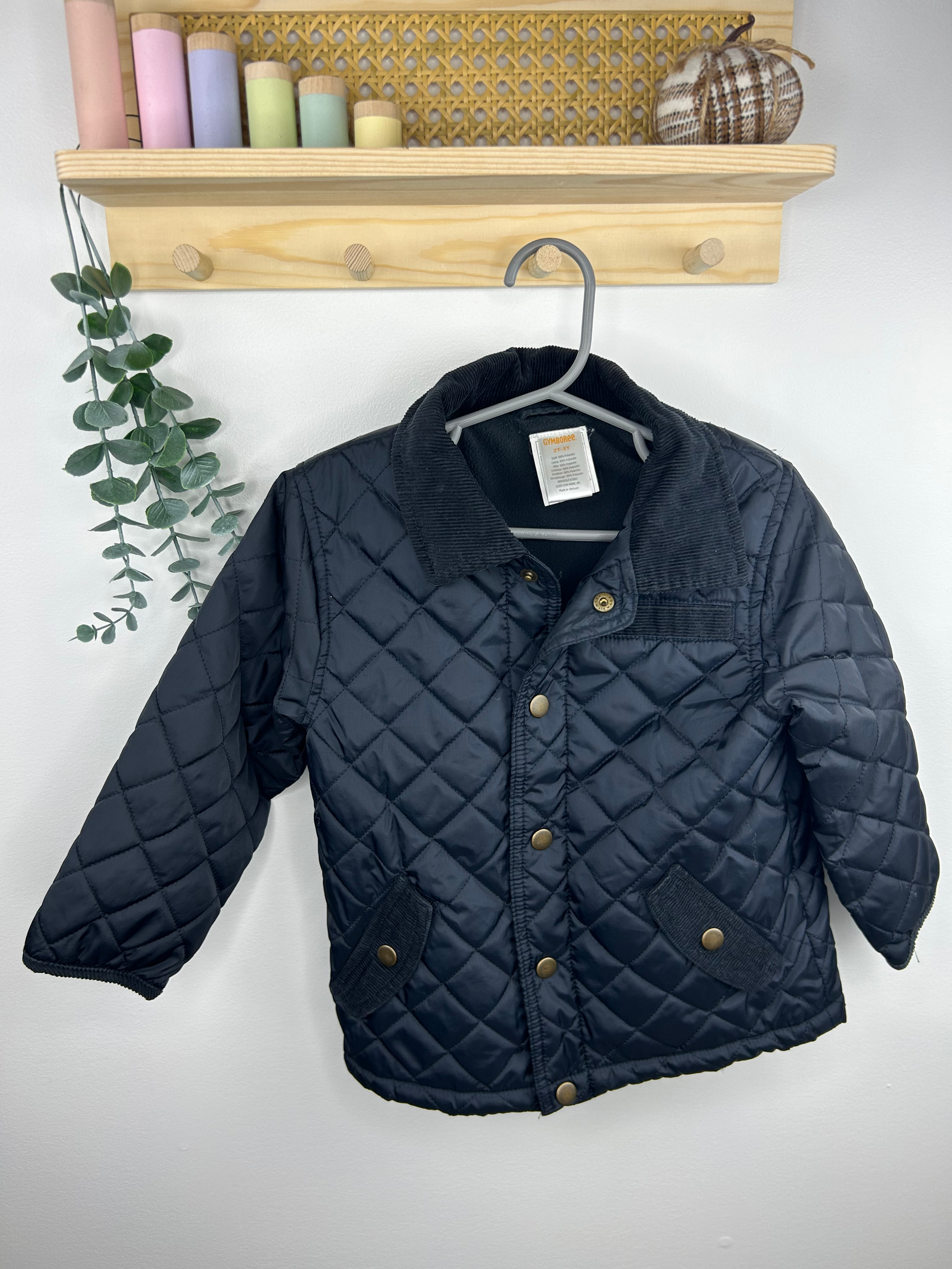 Gymboree Quilted Fall Jacket with Collar & Snaps