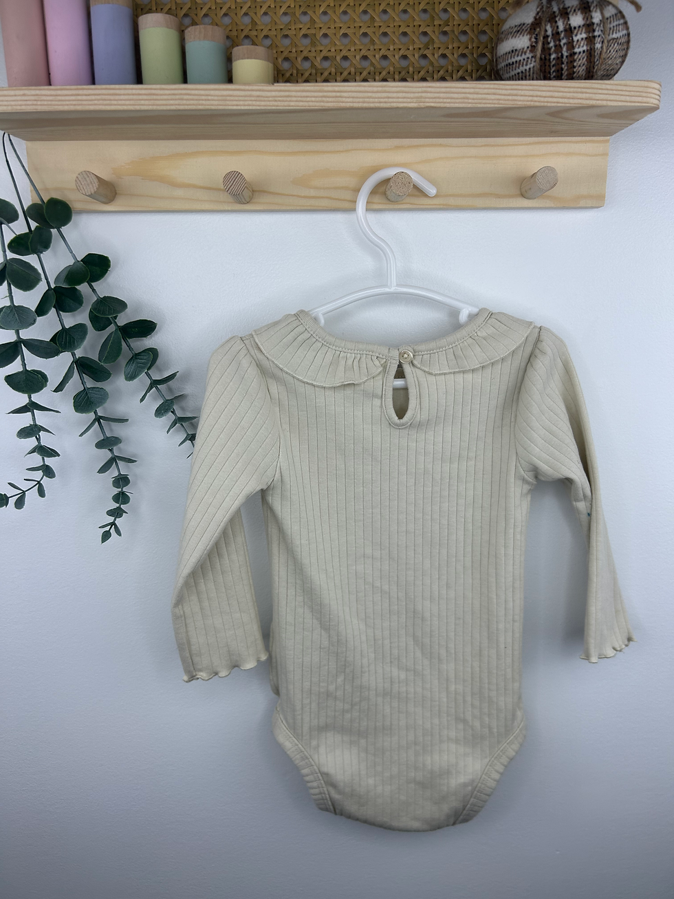 Thumbnail: Joe Fresh Ribbed Cream Bodysuit