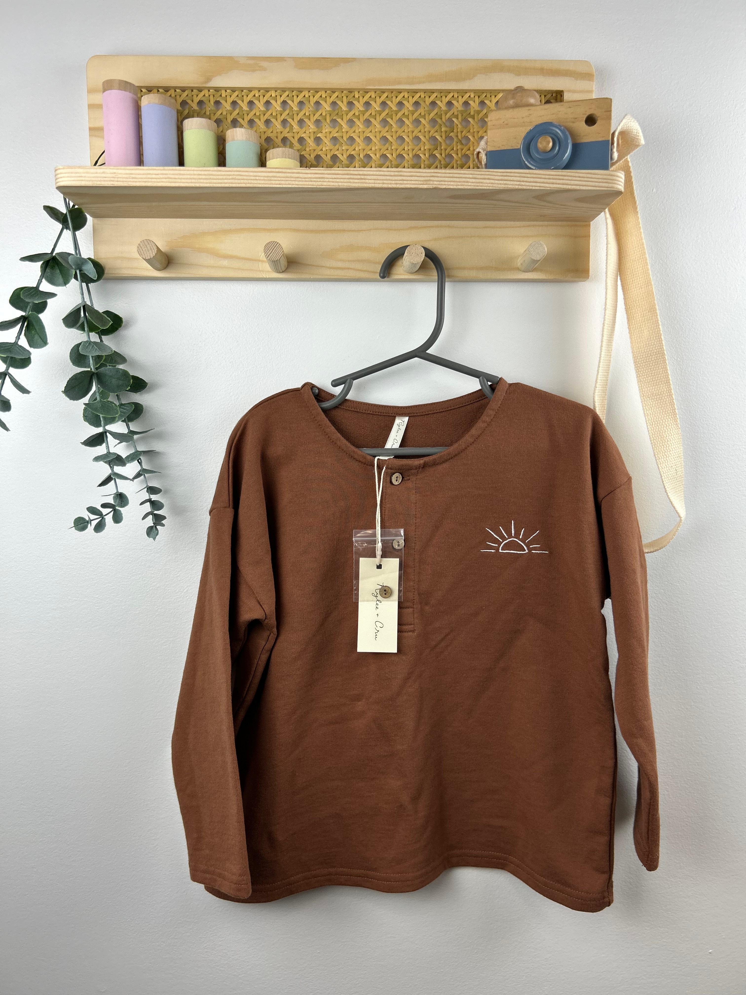 Rylee + Cru Henley Top NWT