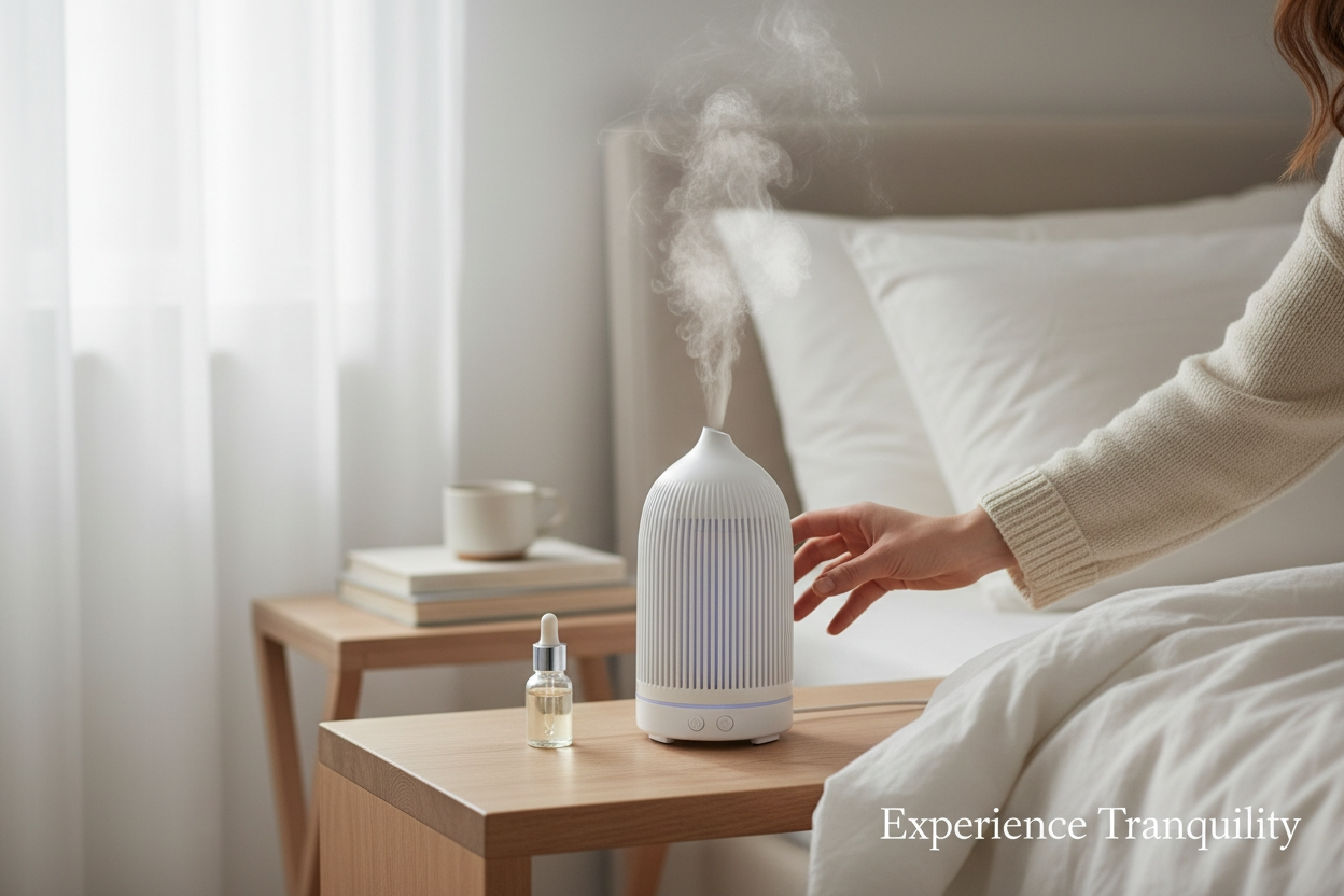 Electric Plastic White Ribbed Aroma Diffuser
