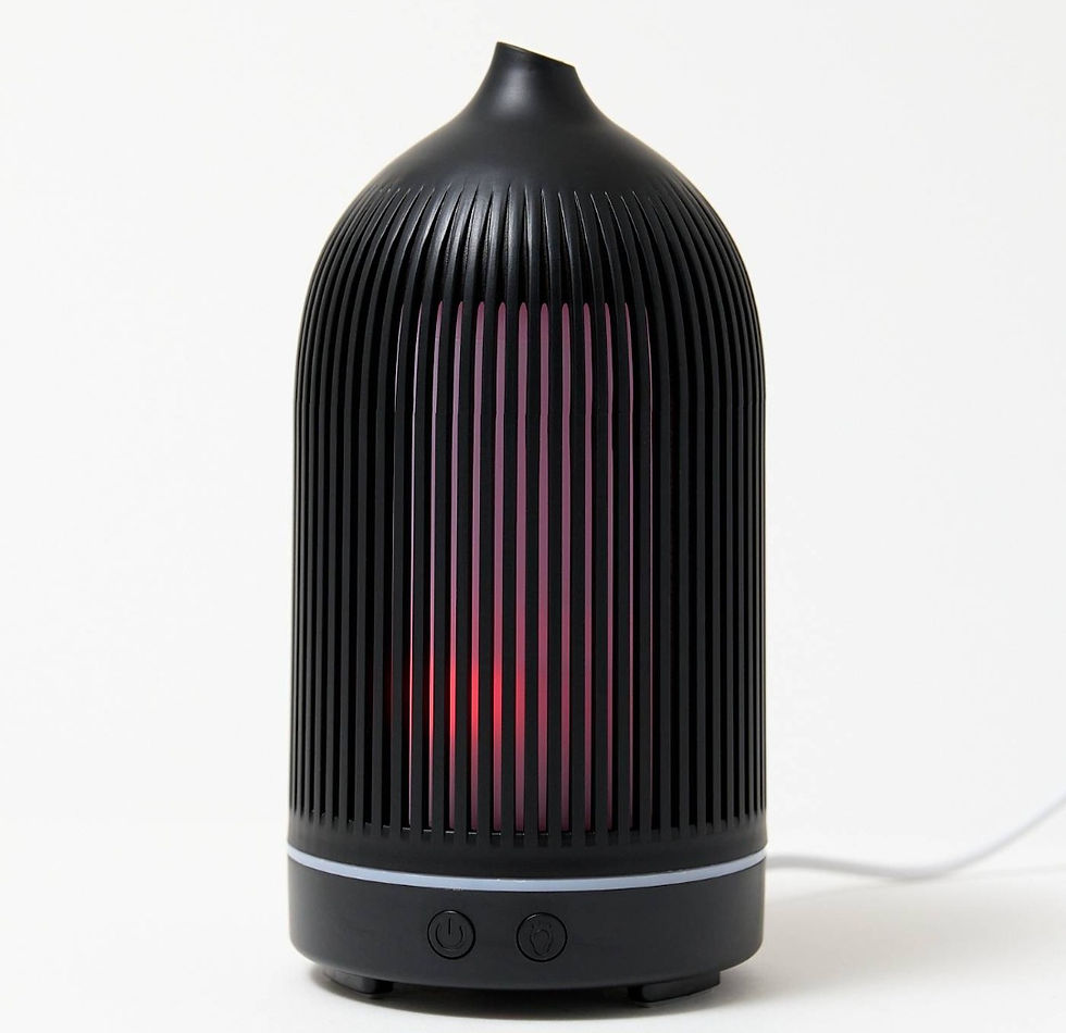 Thumbnail: Electric Plastic Black Ribbed Aroma Diffuser