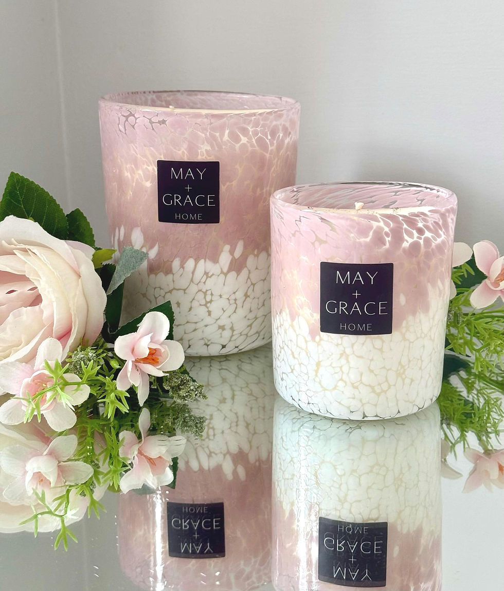 Thumbnail: Large Glass Vogue 'Cosmetic' Vegan CocoSoy Candle. Non-toxic 