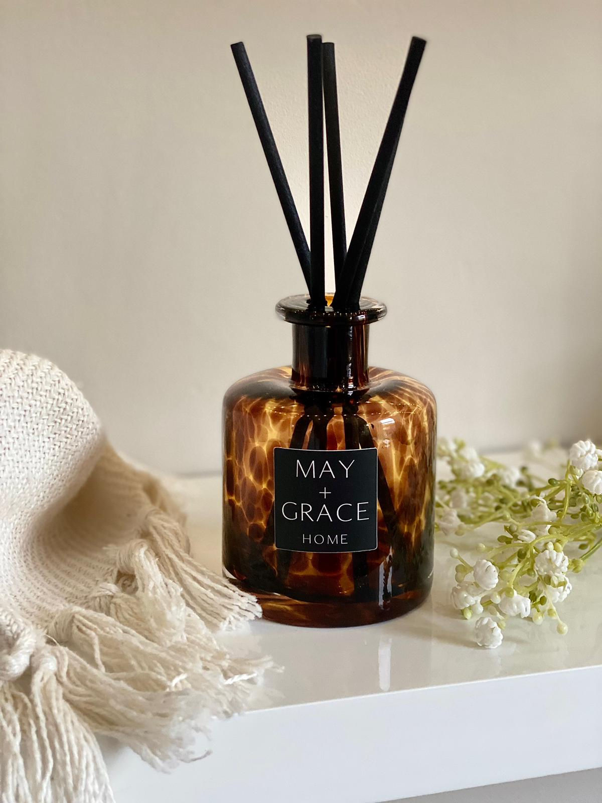 Large Luxury Vegan Cheetah Reed Diffuser- 100% Natural