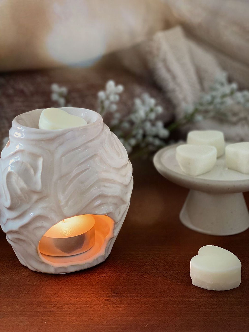 Thumbnail: Organic Coral Ceramic Oil Burner / Wax Melter 