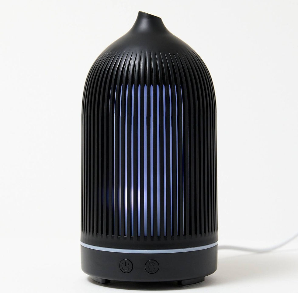 Thumbnail: Electric Plastic Black Ribbed Aroma Diffuser