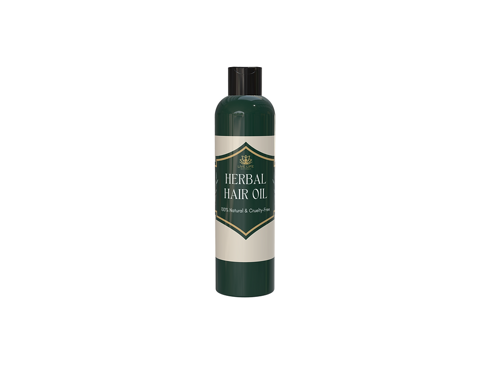 Thumbnail: Discover the power of nature with Live Life Naturals' Natural Handmade Herbal Hair Oil. Infused with the finest herbs and col