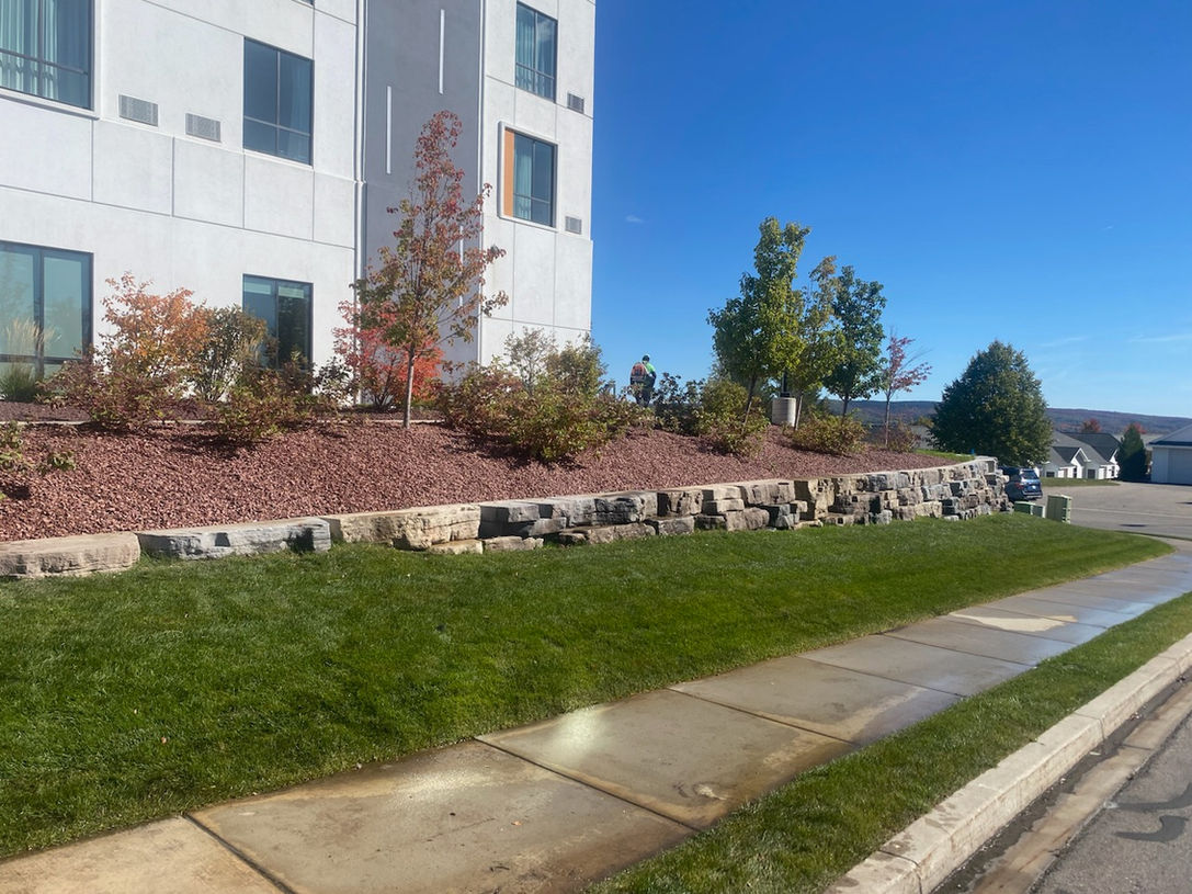 front view of commercial landscaping client | Petoskey Landscaping Service