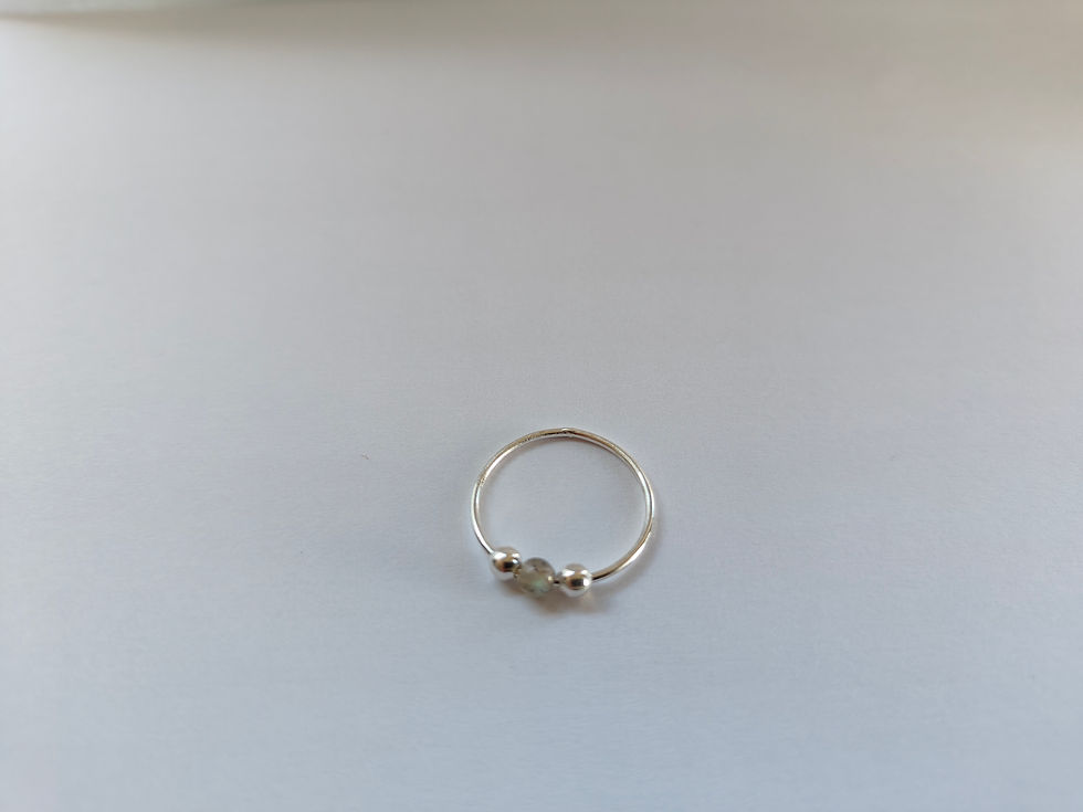 Thumbnail: BLACK RAINBOW MOON STONE RING