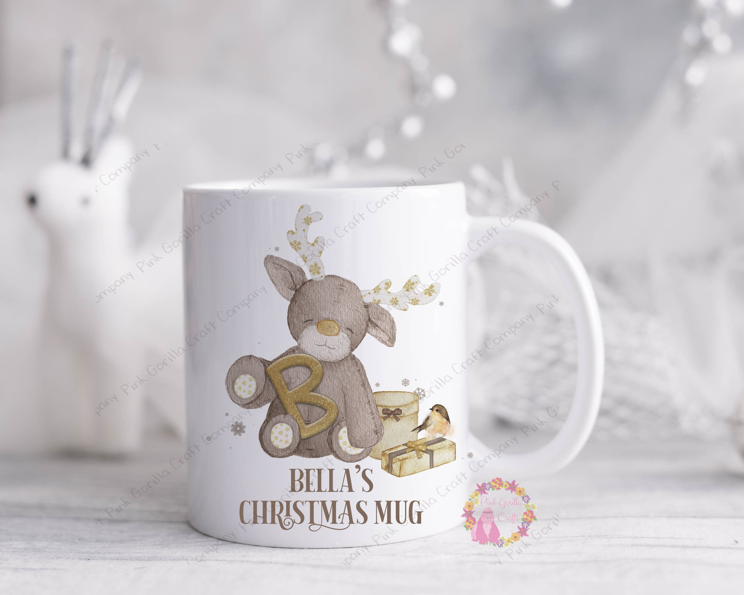 Christmas Mug, Personalised Mug, Christmas Gift, Christmas Bear, Family Mugs, Ch