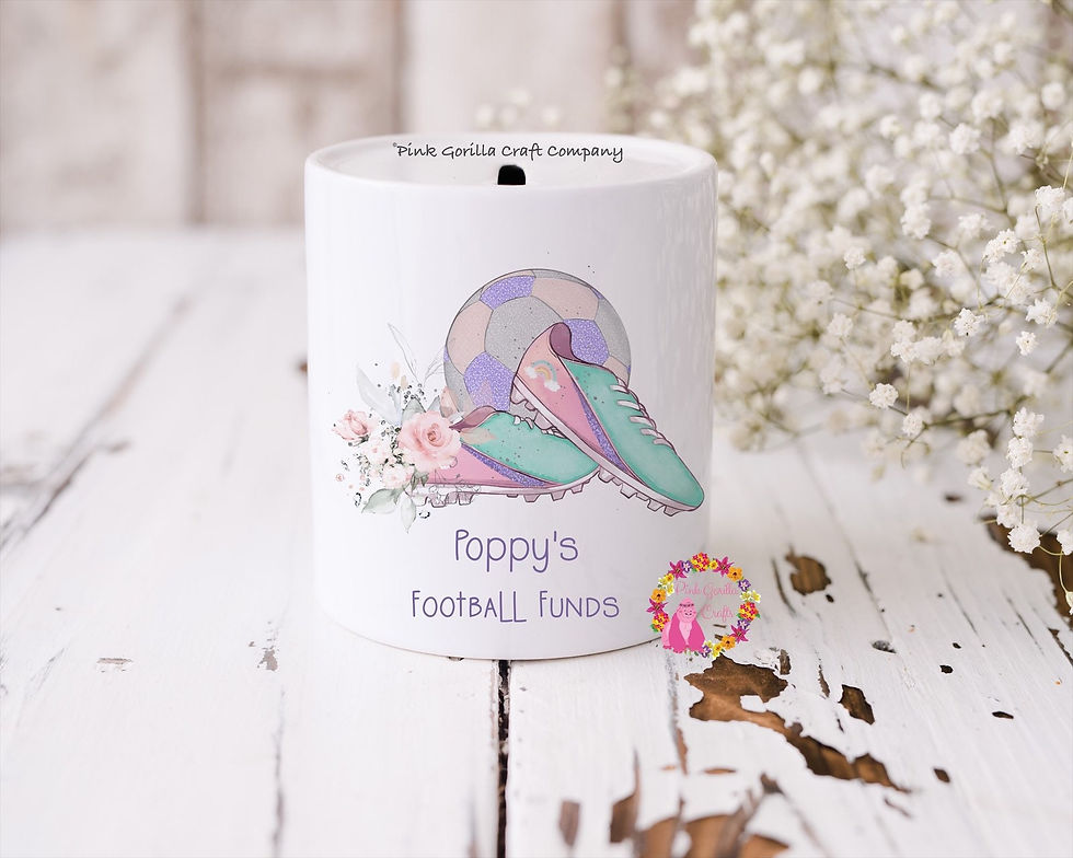 Money Box, Personalised money box, Coin bank, Football money box, Piggy Bank, Sa