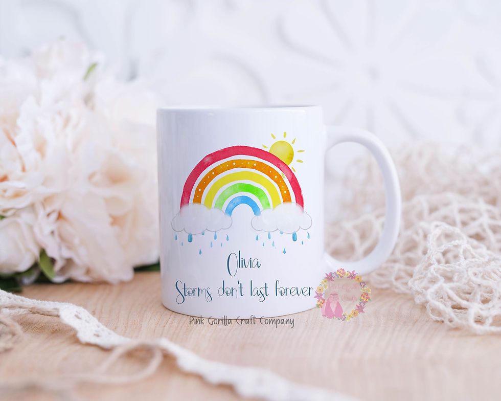Thumbnail: Mental Health Mug, Rainbow mug, Rainbow storm Mug, Self Love Positivity Mug, Pos