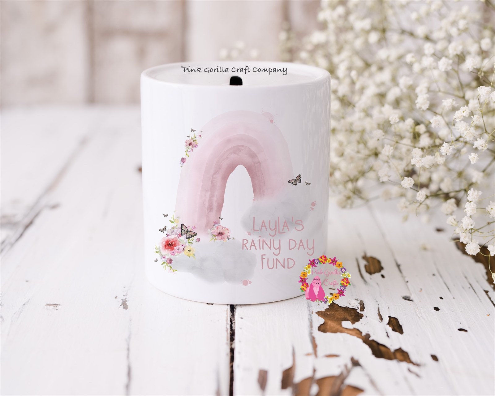 Money Box, Personalised money box, Coin bank, Rainbow money box, Piggy Bank, Sav