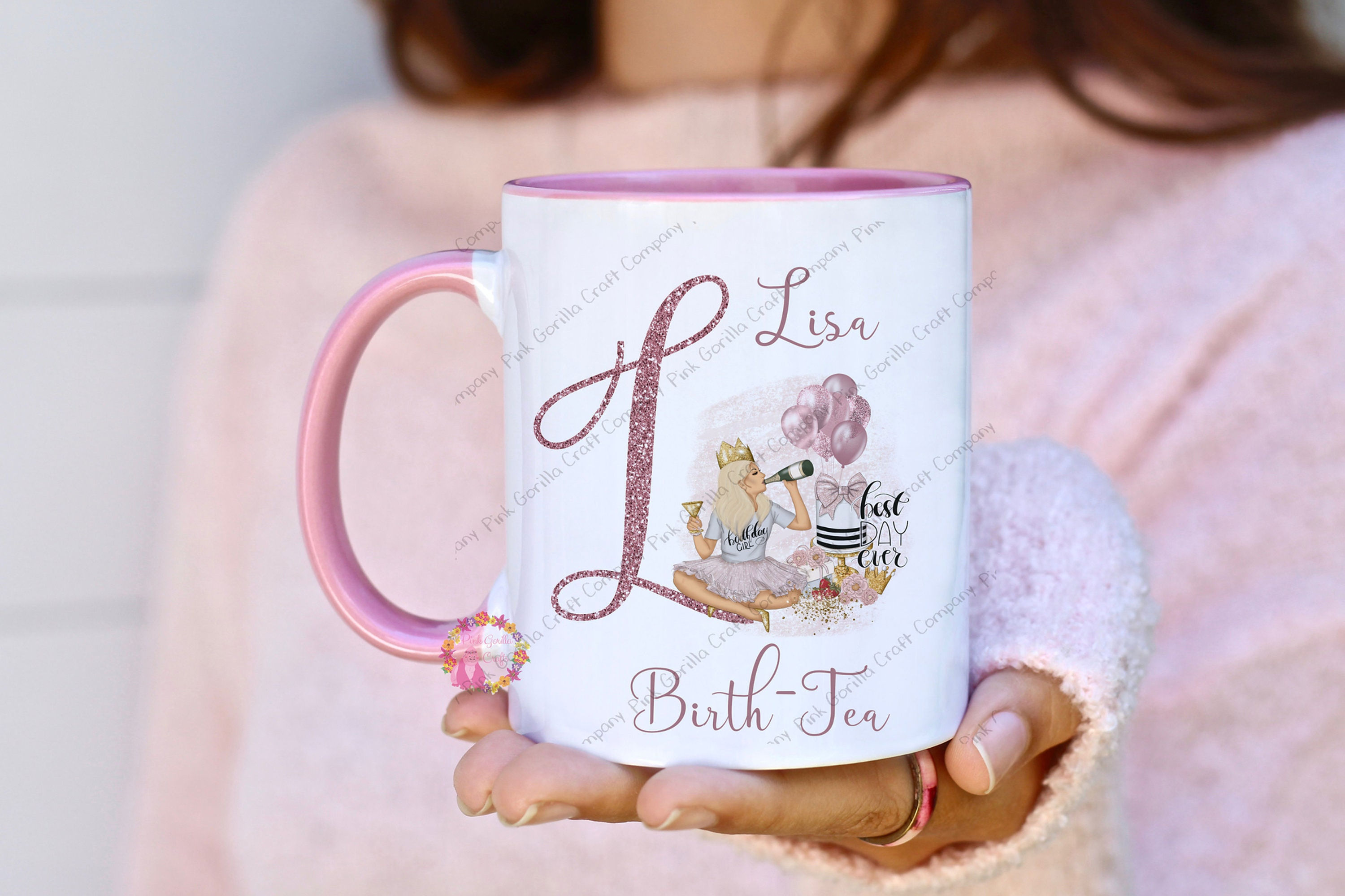 18th Birthday, 21st Birthday, 30th Birthday, Birthday Mug, Mug for her, Pink Mug