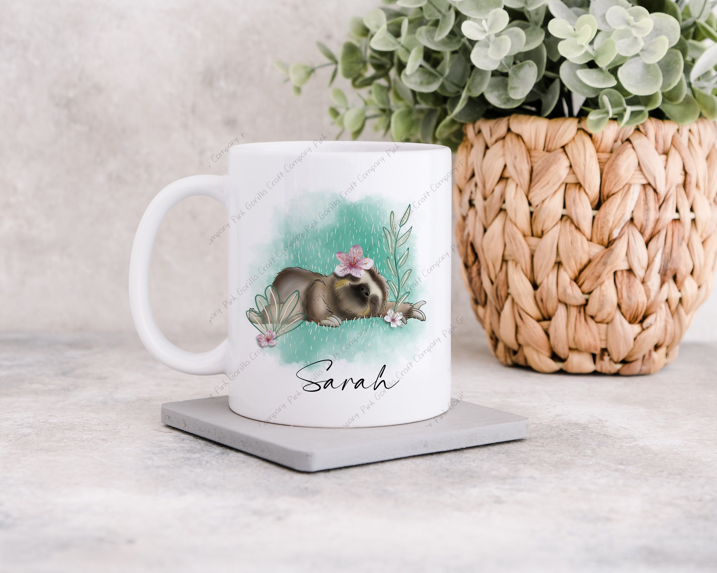 Sloth Gift, Personalised Mug, Sloth mug, Sloth, Sloth Lover, Sloth for her, Anim
