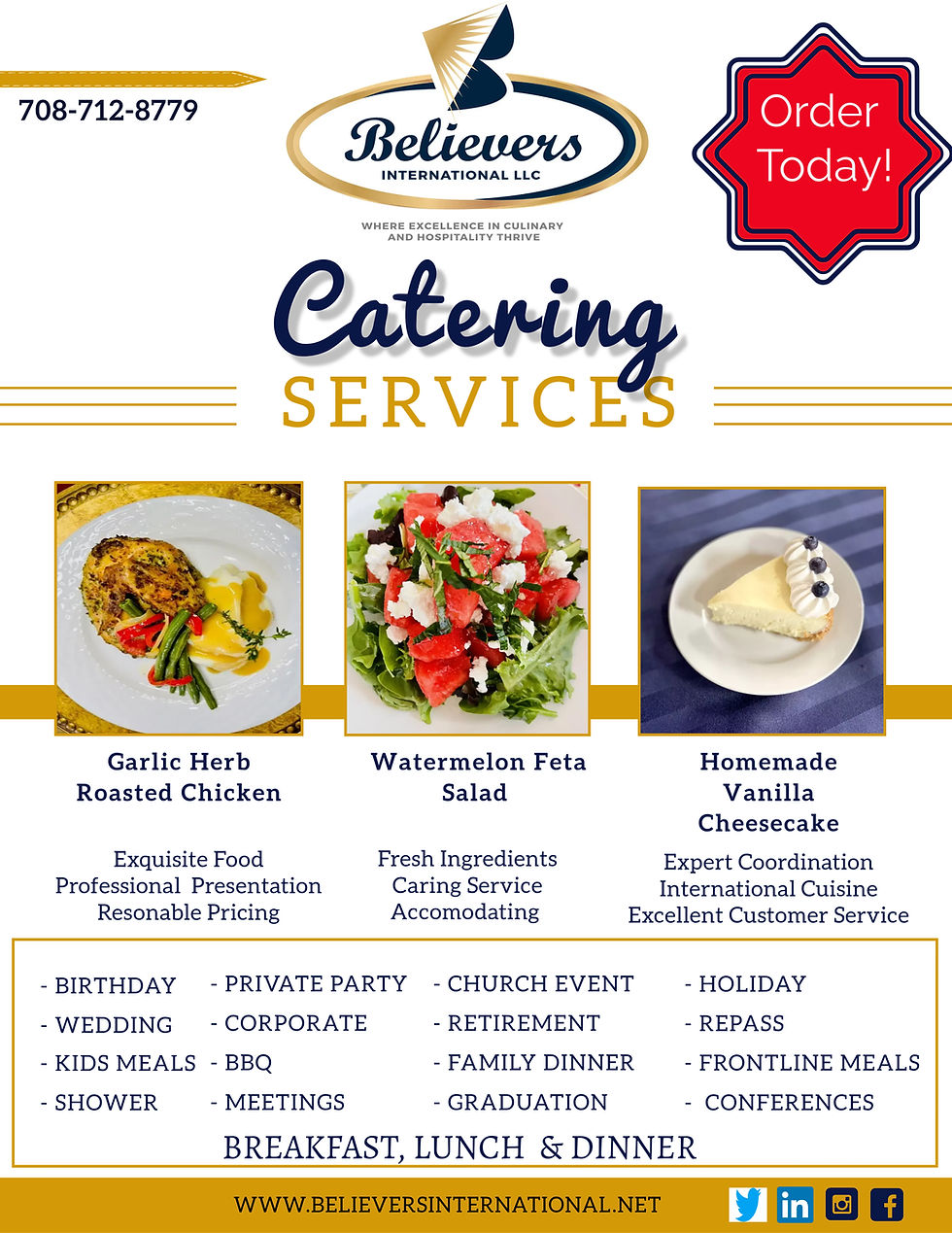 Introducing Believers International Catering Services