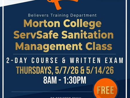 Unlock Your Career Potential with a Free Servsafe Sanitation Manager's Class This Thursday!