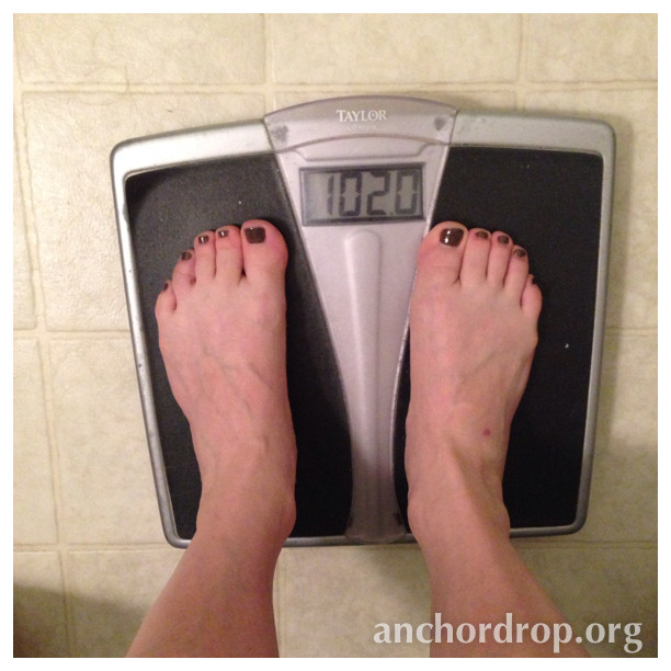 feet on a scale