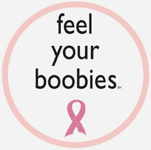 text that says feel your boobies