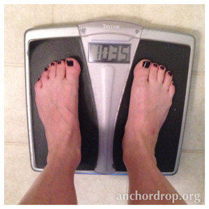 feet on scale
