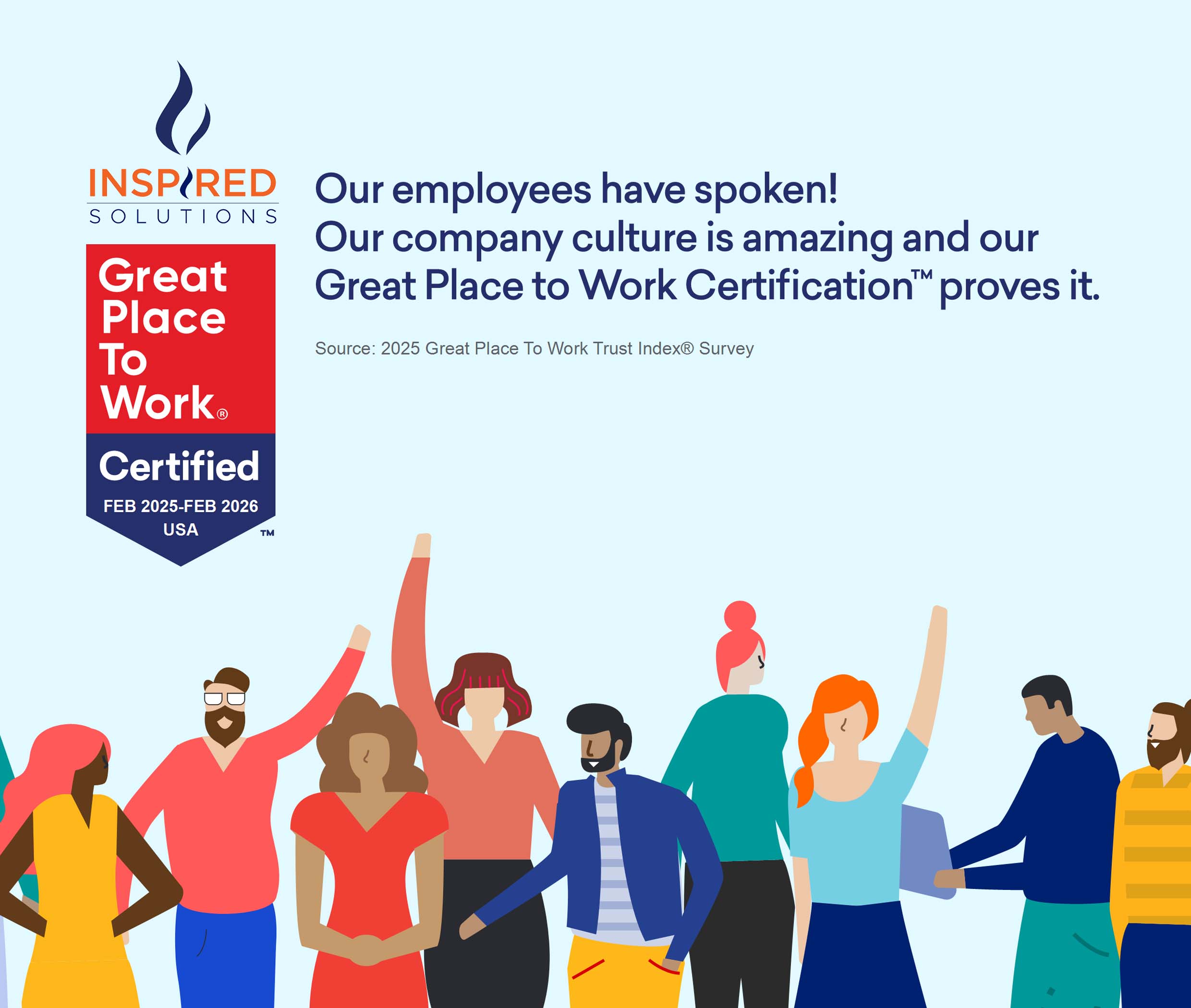 Celebrating Second Consecutive Great Place to Work Certification | Inspired Solutions