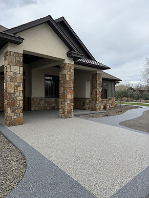 Resin bound house entrance