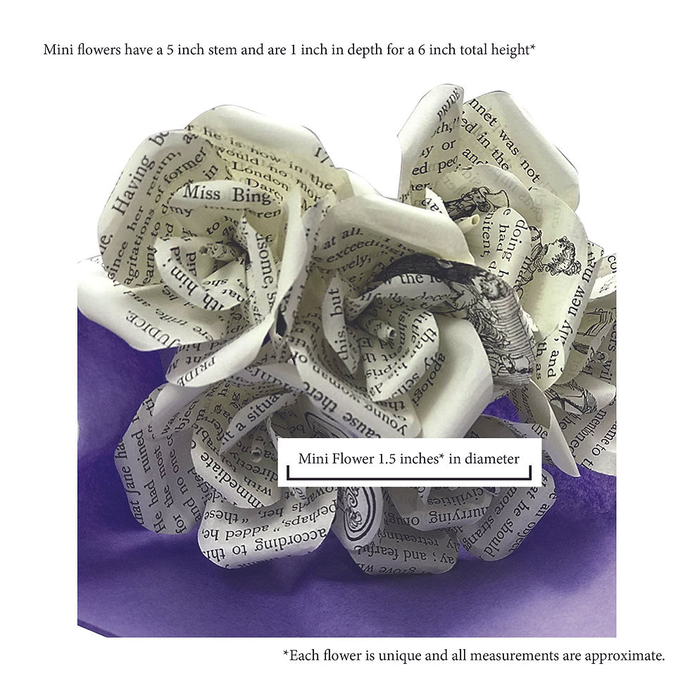 Thumbnail: Pride and Prejudice Petite Mini Rose Book Bouquet