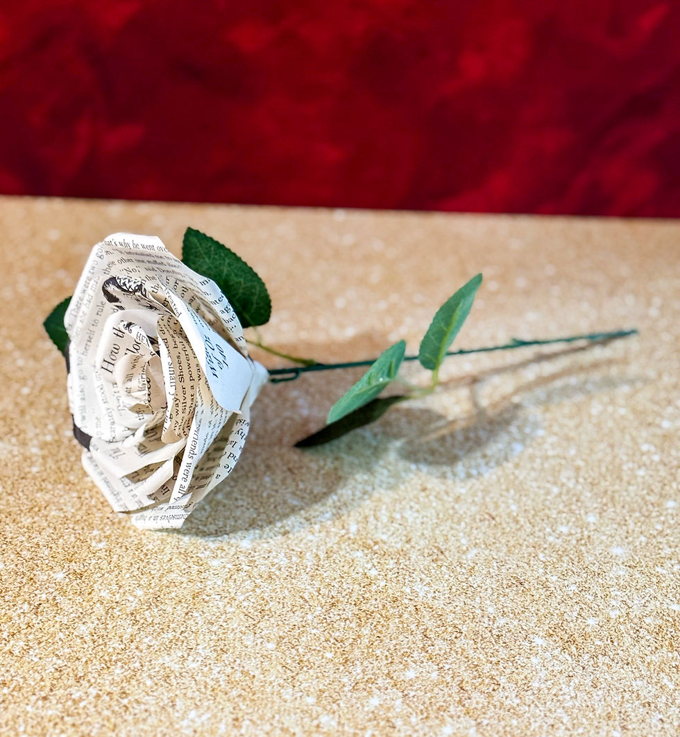 Thumbnail: Wizard of Oz Paper Flowers – Upcycled Book Page Roses - 3 Size Options