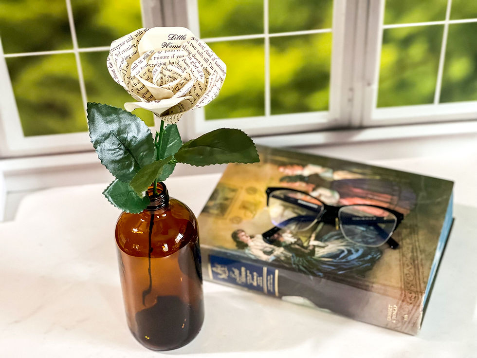 Thumbnail: Little Women Book Page Flowers - 3 Size Options