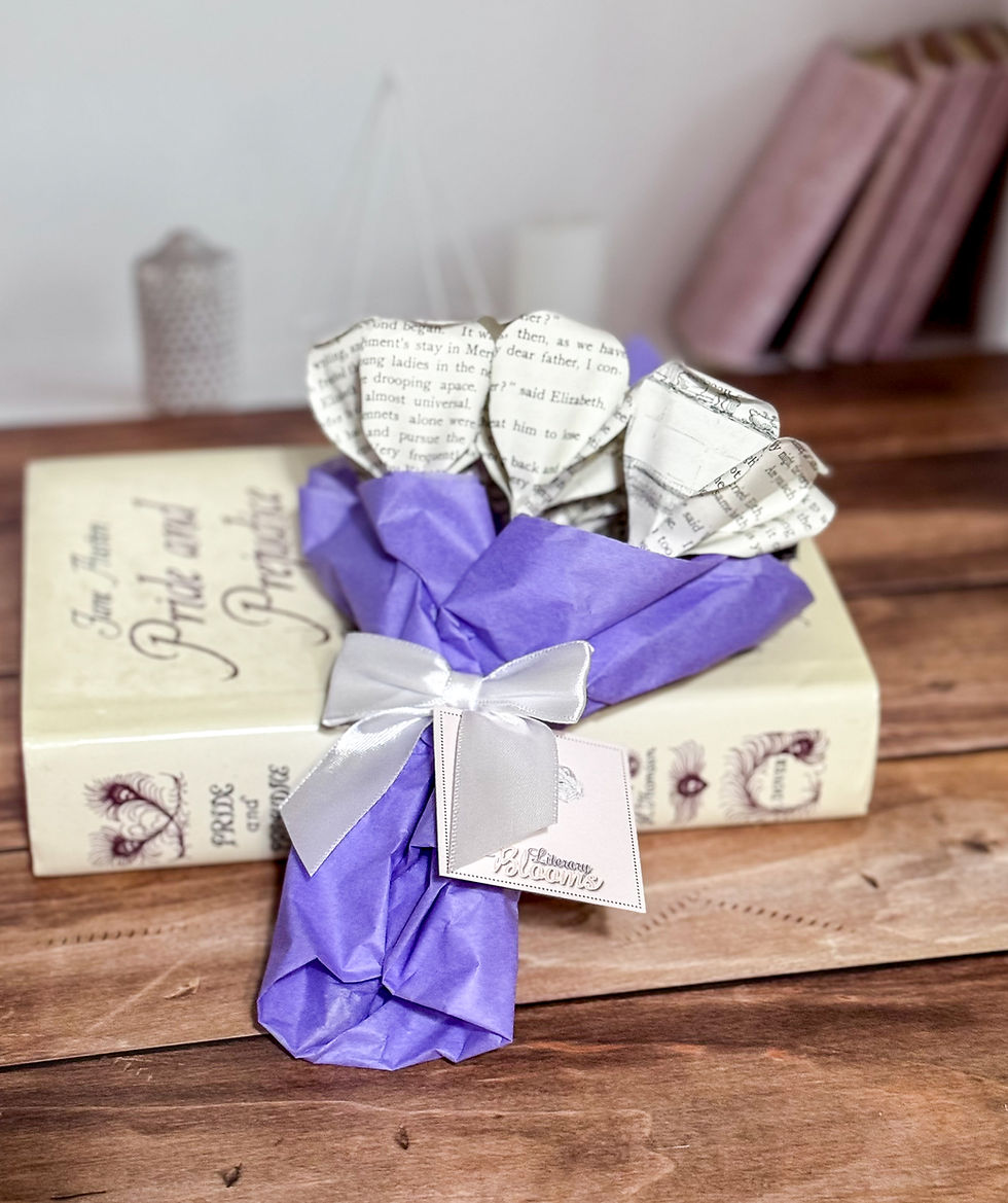 Thumbnail: Pride and Prejudice Petite Mini Rose Book Bouquet