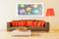 couch red pillows Gigglefit lamp living room