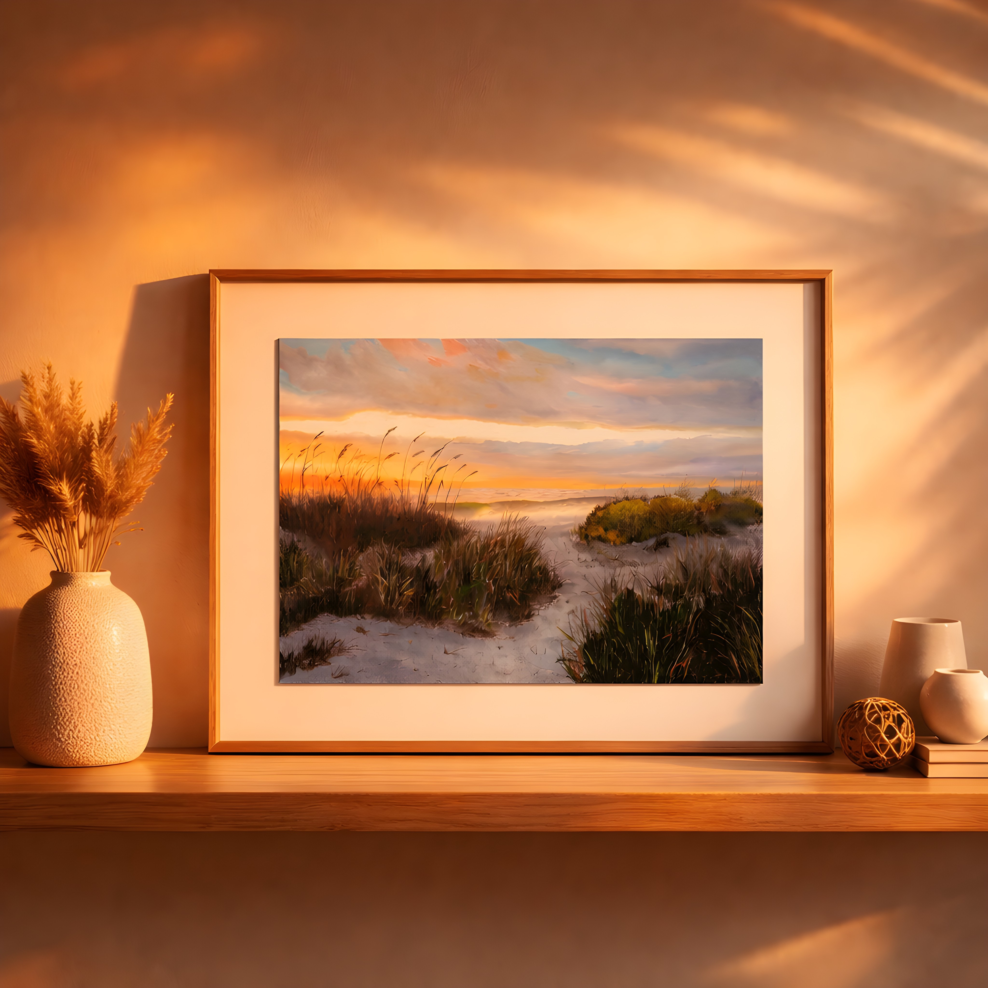 'Sunset by the sea'