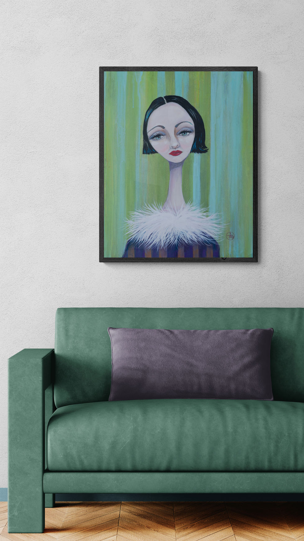 living-room-with-a-sofa-and-rectangular-cushion