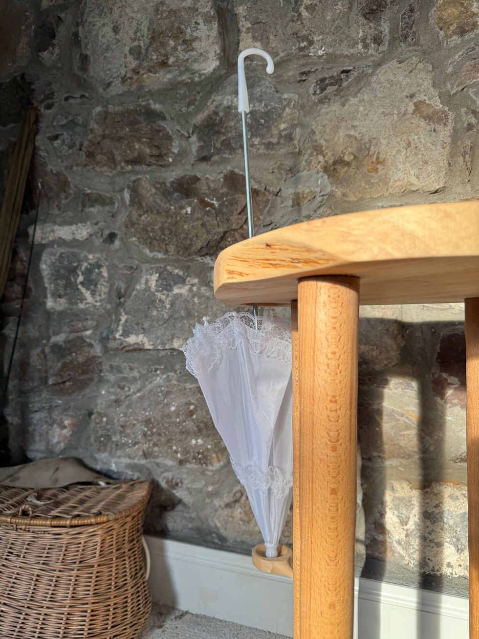 Close up of a wooden stool