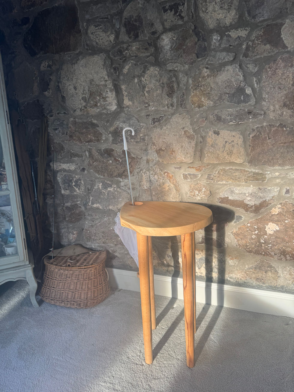 Close up of a wooden stool