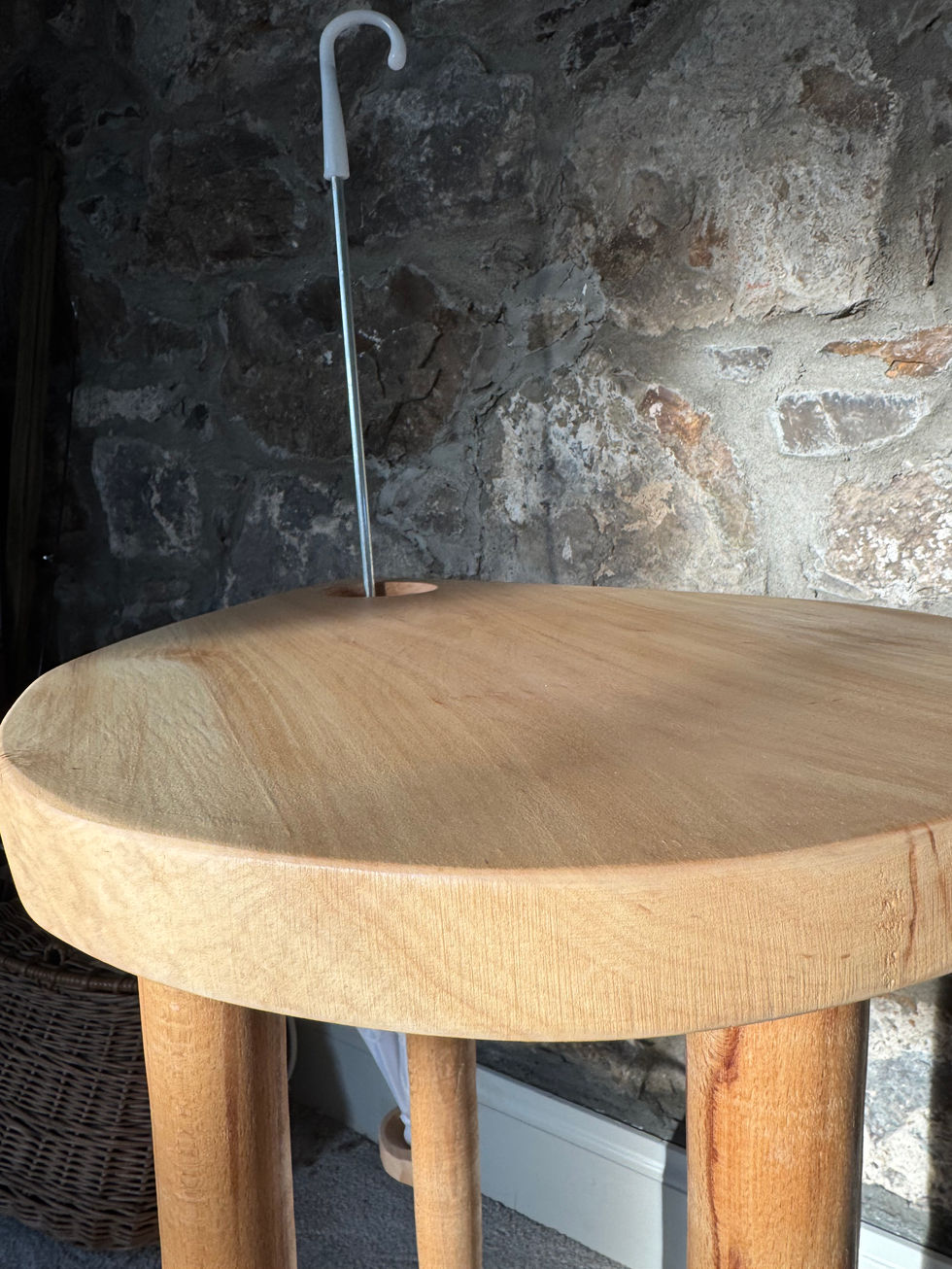 Close up of a wooden stool