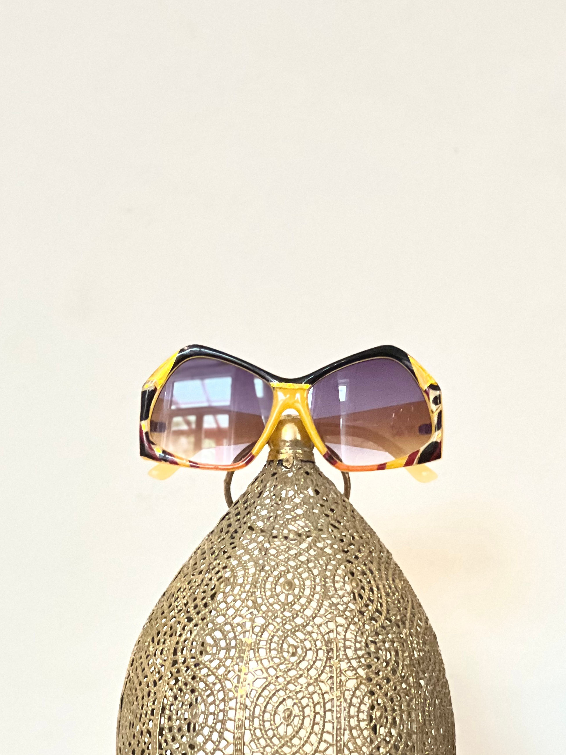 Wax Print Yellow black Sunglasses 