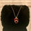 Thumbnail: Reversible wax print and goldleaf pendant