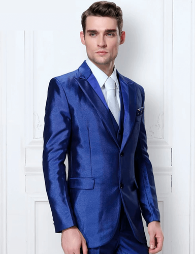 TRAJE AZUL SATINADO / VALENTI | Deluxe Tuxedo - 2020