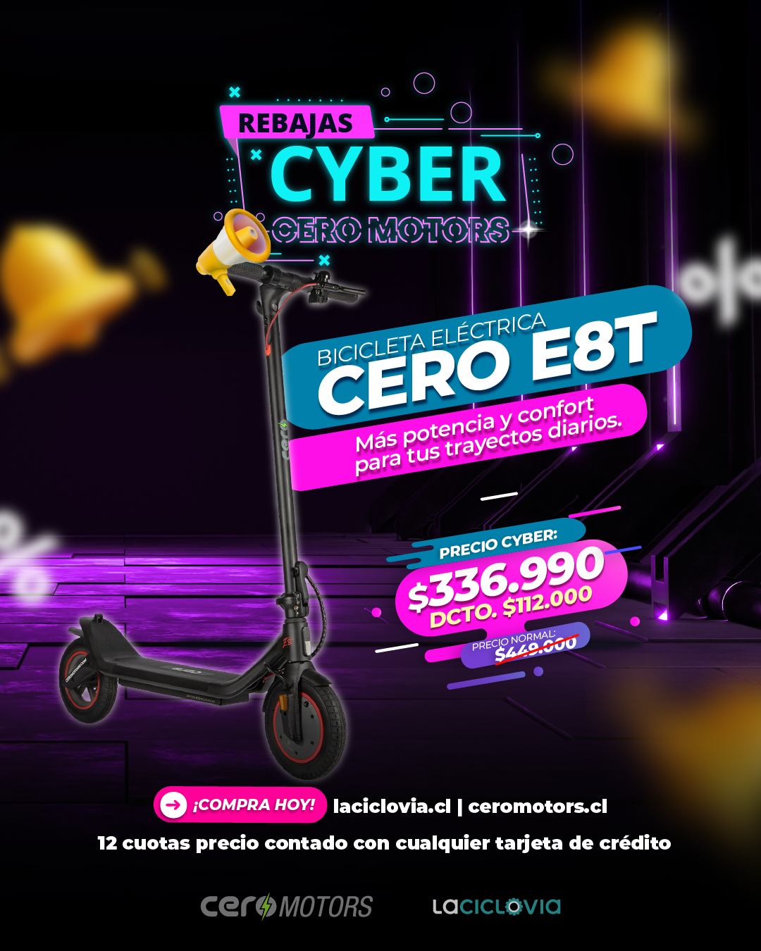 Scooter Eléctrico Cero E8T