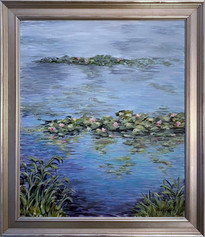 Peggy Wolf, Water lilies on the pond rev, Acrylic, 20x24.jpeg