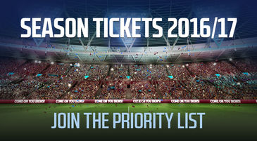Season Tickets 2016/17 - Join the Priority List