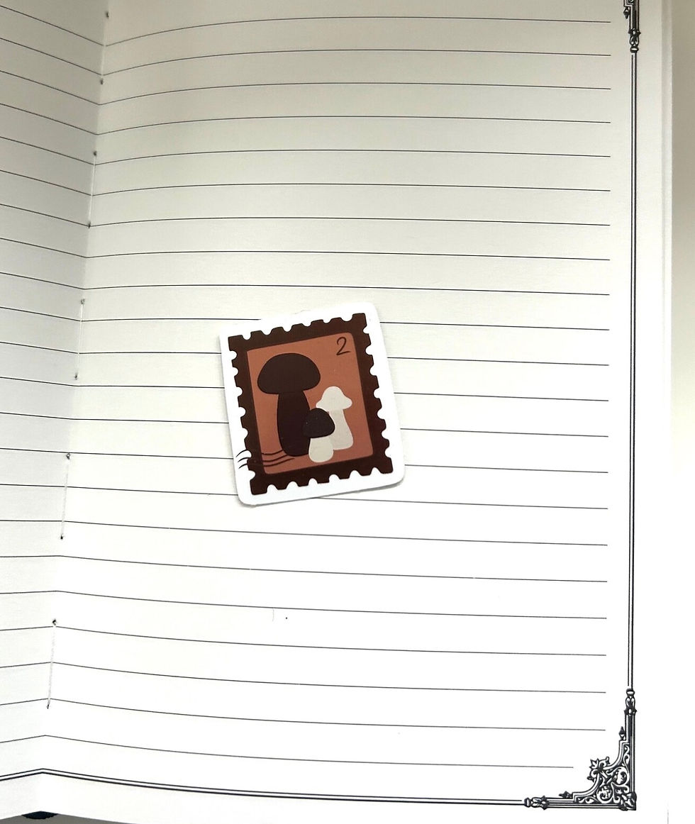 Mushroom Postage Stamp Sticker