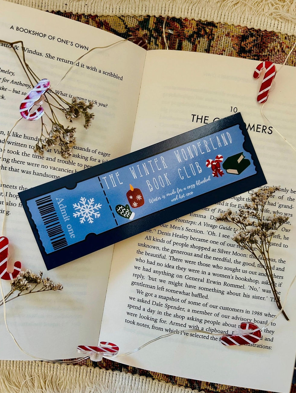 The Winter Wonderland Book Club Ticket Bookmark