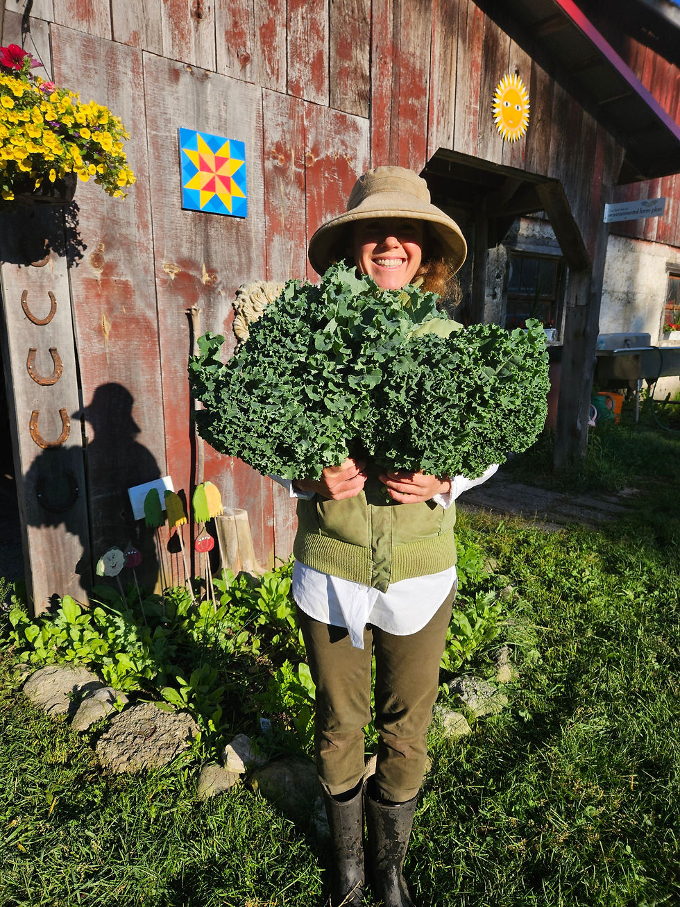 Zandra and her kale!
